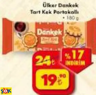 ÜLKER DANKEK TART KEK PORTAKALLI